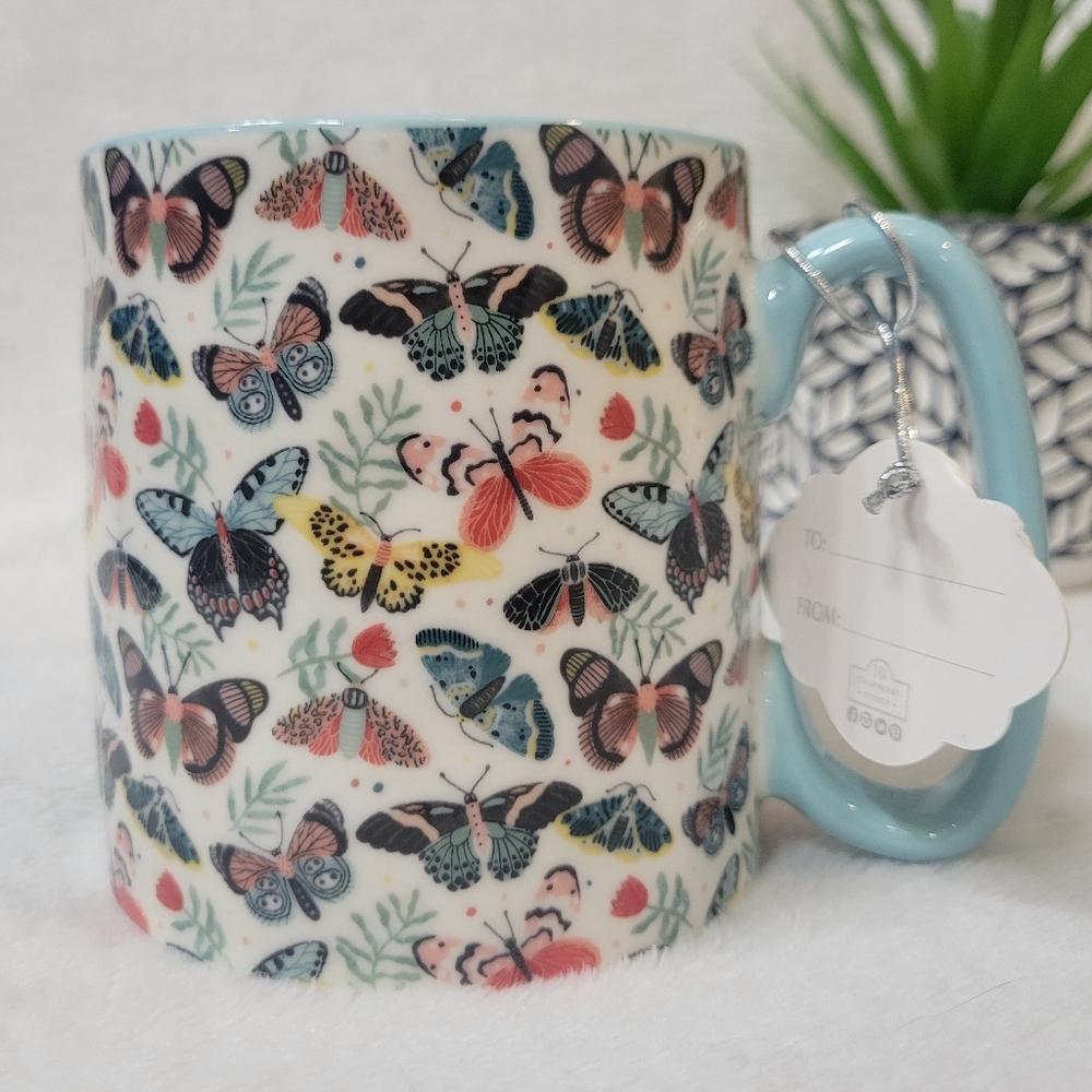 10 Strawberry Street Bella Ceramic Mug with Butterfly Design - Picture 3 of 3